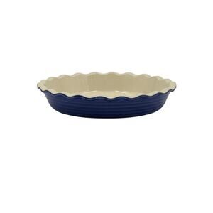 Emile Henry Pie Dish Blue Ceramic 9.5 inch